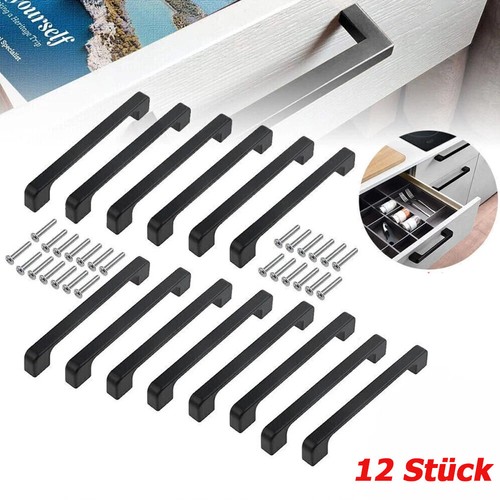 12x möbelgriffe schwarz - möbelgriffe,