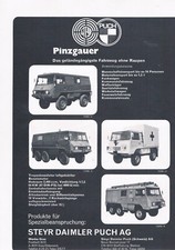 Steyr Puch Werbeanzeige Werbung Pinzgauer "Das geländegängigste Fahrzeug" ÜG 