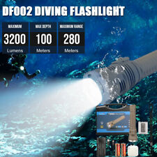 TrustFire DF002 Kit 3200Lumen Taucherlampen, wasserdicht bis 100m, Taschenlampe