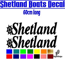 Shetland Boote Aufkleber für