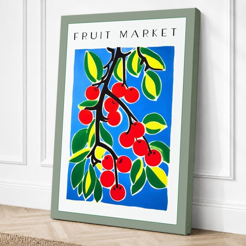Obstmarkt retro leinwandbild - obstmarkt,