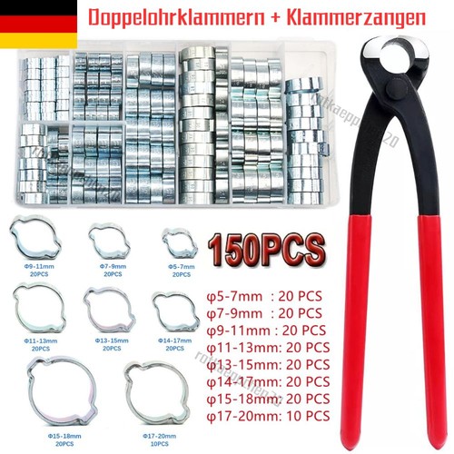150tlg stahl schlauchschellen - stahl,