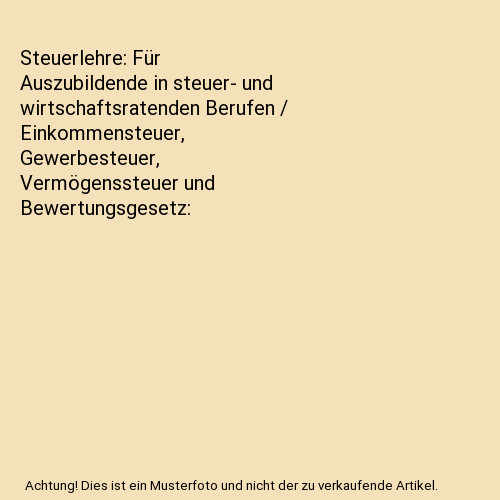 Steuerlehre für - steuerlehre:,