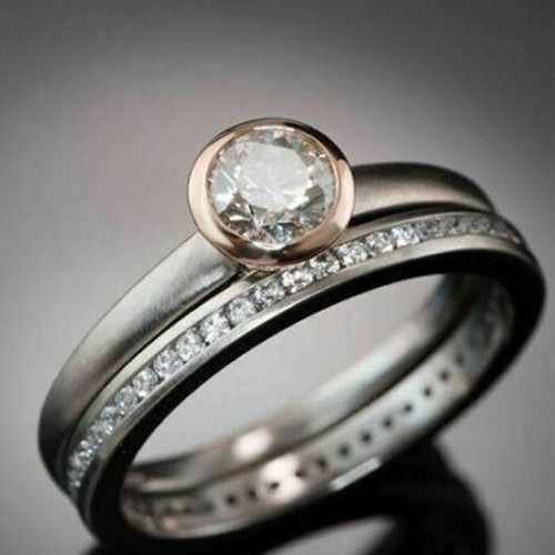 Solitär ring set - ring, diamant