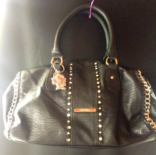 Schwarze handtasche der marke - handtasche,