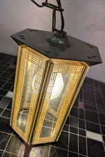 Alte messinglampe hängelampe - alte,