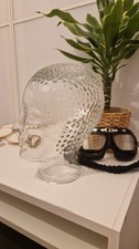 Seltene Glas Kopf Skulptur – Vintage Glaskopf / Mannequin Head – Deko, Hutstände