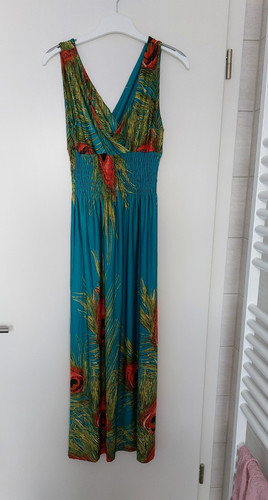Damen maxikleid lang - lang, türkis