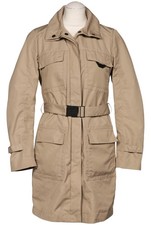 PORSCHE DESIGN Mantel Damen Jacke Parka Gr. M Baumwolle Leder Beige #29ymfpt