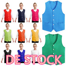 DE!Kinder Weste Festlich Gentleman Ärmellos Anzugweste mit Reißverschluss Party