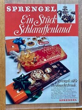 Sprengel Pralinen Schlaraffenland Schokolade Original 1969 Vintage Ad Werbung