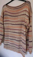 Strick Pullover Mit Stulpen Damen L Gestreift Von H&M