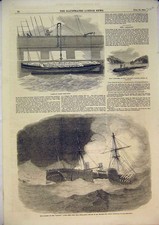 Alter antiker Druck 1852 Feuer