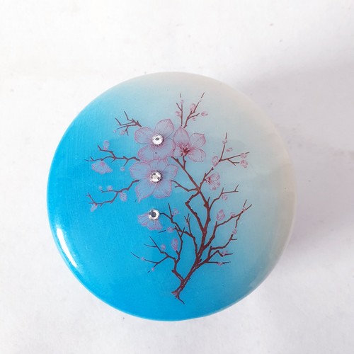 Trinket box alabaster - trinket, blau