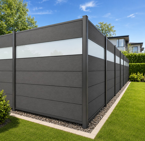 Wpc sichtschutzzaun anthrazit - wpc,