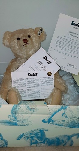 Steiff teddybär weiß 1929 - steiff,