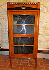 Eckschrank  Biedermeier Eck Vitrine Kirschbaum Galerie und Sprossen süddt. 1860