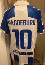 1.FC Magdeburg hummel Sonder Trikot "10 Jahre Profifussball" + Nr.10 Gr.L Neu