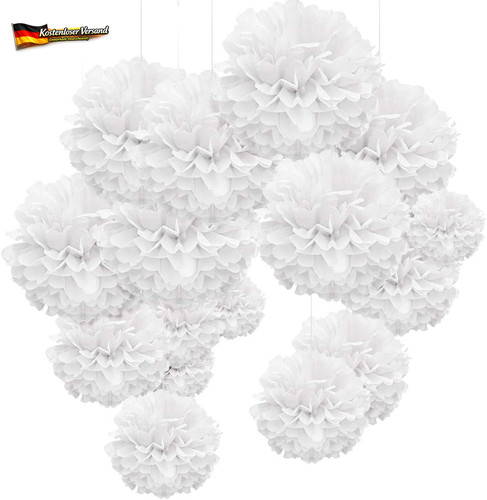 Hochzeit deko pompons - hochzeit, weiß