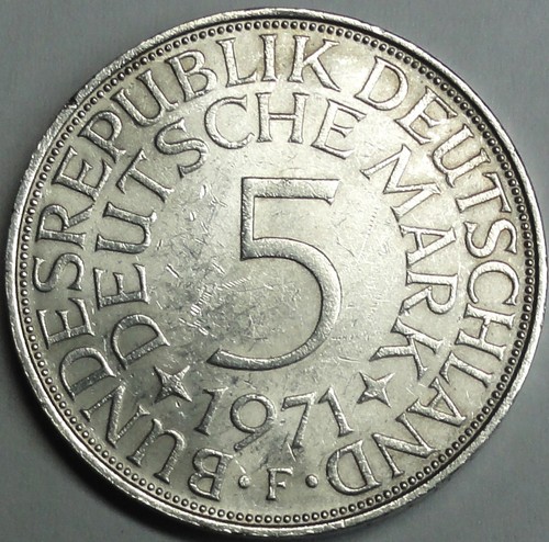 1971 f silber - 5,-, dm