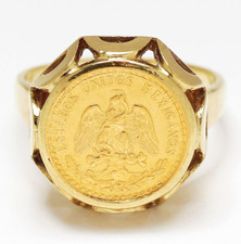 Münzring 14 Karat 585 Gold +