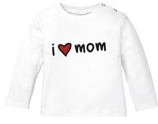 Baby Langarmshirt  I love Mom