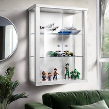 K-Möbel Glasvitrine (80x60x25cm) Regal Schrank ESG Sammlervitrine Wandvitrine