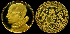 3 Dukaten Papst Pius 986Gold