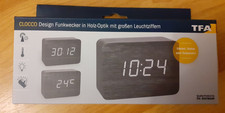 TFA Dostmann 60.2549.01 CLOCCO Design Funk-Wecker in Holz-Optik
