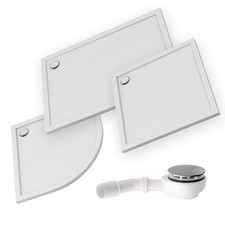 AQUABAD Duschwanne/Duschtasse Villa mit LeakProtect Technologie Smooth White