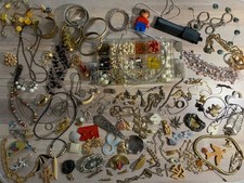 Modeschmuck & Trödel Konvolut | Bastler Lot Sammlung Schrott defekt J