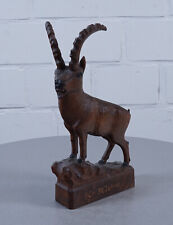 Steinbock Gams Holz geschnitzt Handarbeit Für 30 Jahre Vintage 1960er Jahre