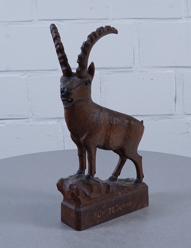 Steinbock gams holz geschnitzt - steinbock,