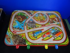 Blechspielzeug Autobahn Straßennetz 2 Autos + 1 Bus + 1 Schlüssel MHK450