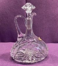 Alte Glaskaraffe handgeschliffen Karaffe 23 cm