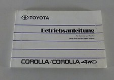 Betriebsanleitung / Handbuch Toyota Corolla / Corolla 4WD von 02/1990