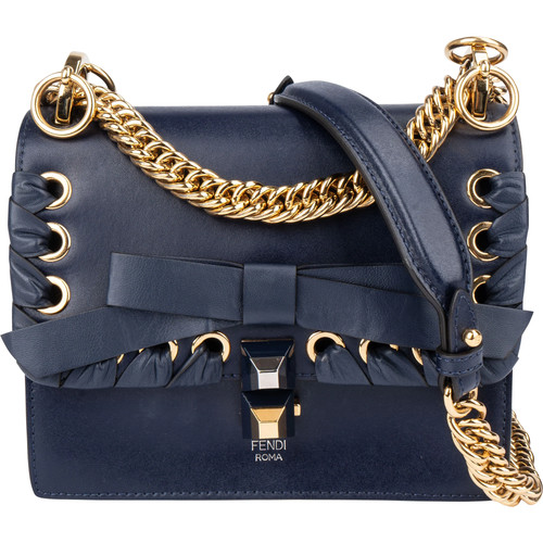 Fendi bleu leather kan - kan, i