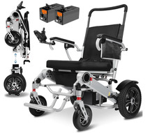 Elektro Rollstuhl faltbar, Marke: Tripaid, Silber-Schwarz, kostenlose Lieferung 
