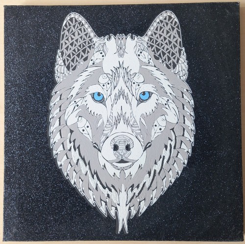 Bild glitzer wolf fertig - glitzer,