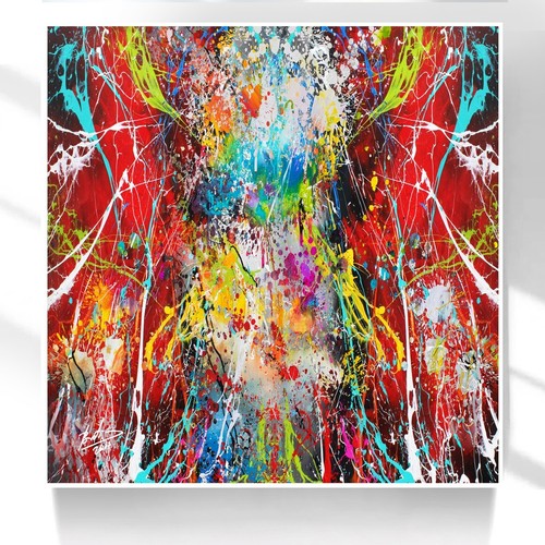 Leinwand bild bunt abstrakt - leinwand,