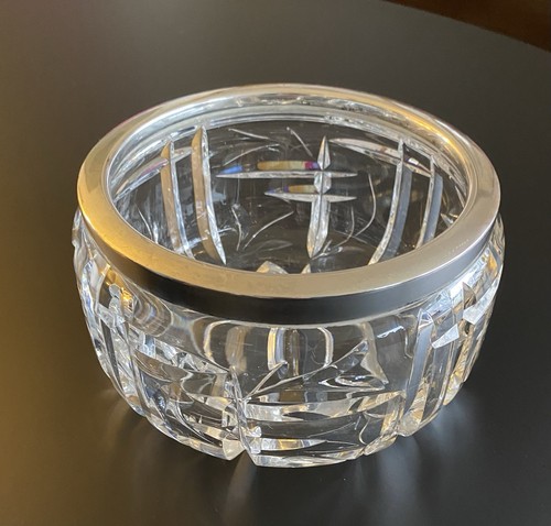Vintage glasschale mit silber - vintage,