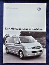 VW Bus T5 Multivan langer Radstand Preisliste,  11.2007