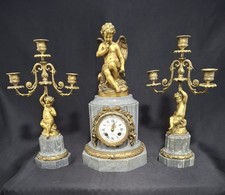 Antike Kaminuhr Pendule mit