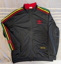 Adidas Originals Chile 20 Trainingsjacke Schwarz Rasta Stripe Vintage