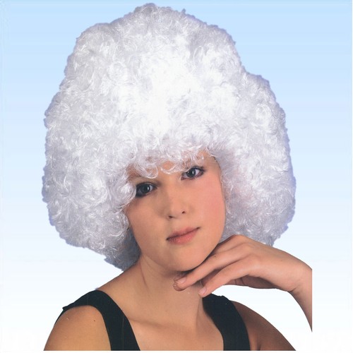 Mega afro perücke weiß - afro,