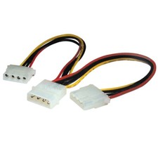 PC Stromkabel Y-Kabel Verteiler Adapter intern 5,25 " 0,2m