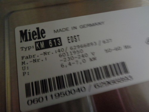 Miele 613 glaskeramik - km,