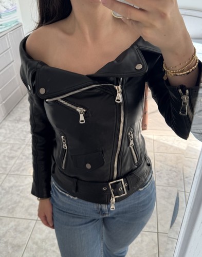 Echtleder bikerjacke - echtleder,