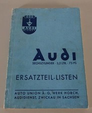 Teilekatalog / Ersatzteilliste Audi 920 3,2 Liter Sechszylinder Bj. 1938 - 1940