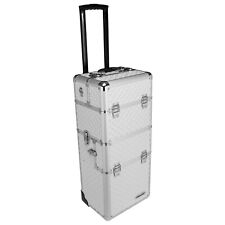 anndora® 2 in 1 Beauty Trolley Kosmetikkoffer Pilotenkoffer Friseurkoffer Weiß